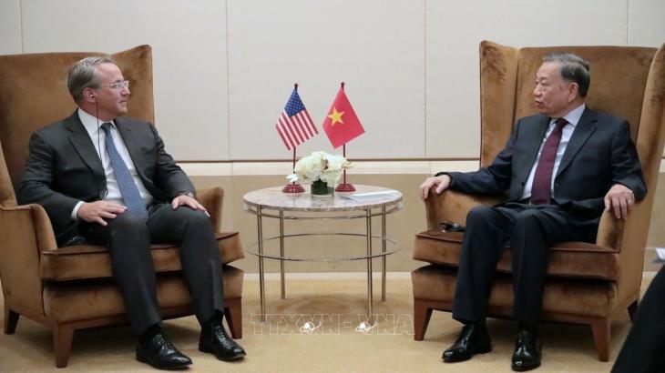 Tổng Bí thư, Chủ tịch nước Tô Lâm tiếp đại diện một số tập đoàn kinh tế tại Hoa Kỳ