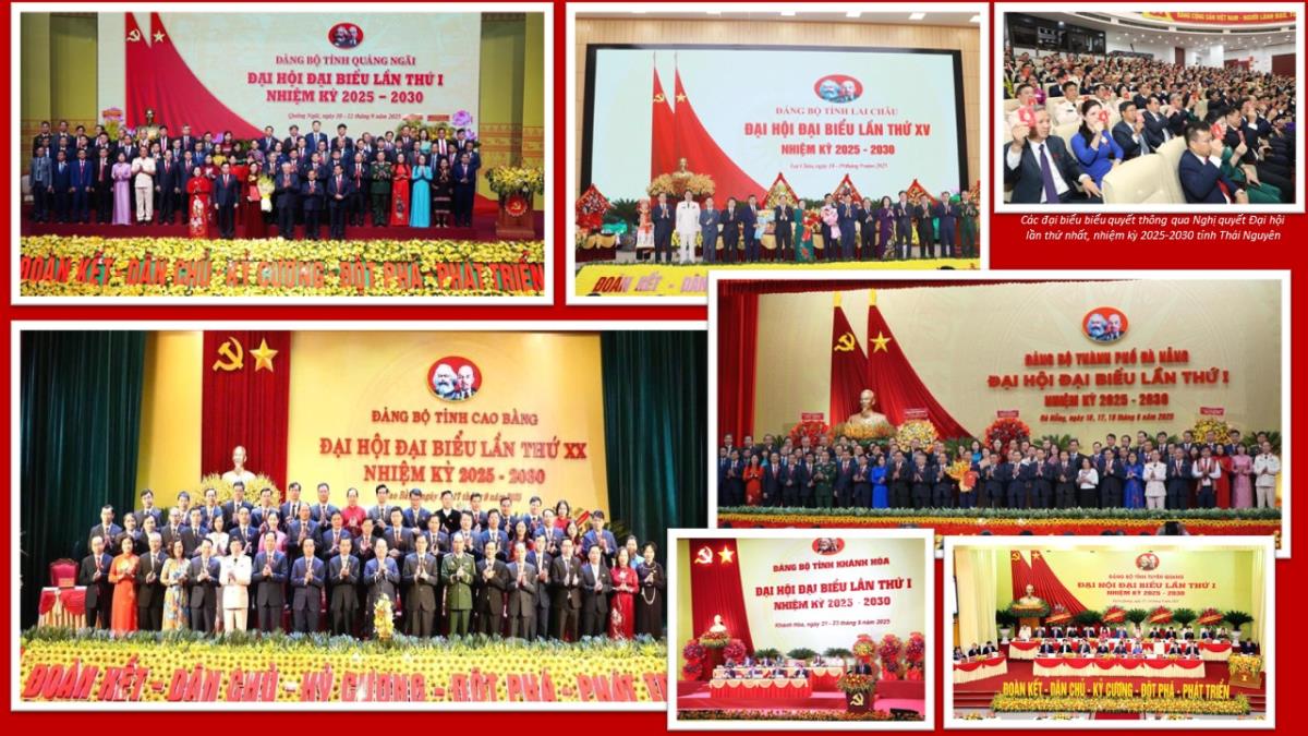 Đại hội Đảng bộ 34 tỉnh, thành phố nhiệm kỳ 2025-2030