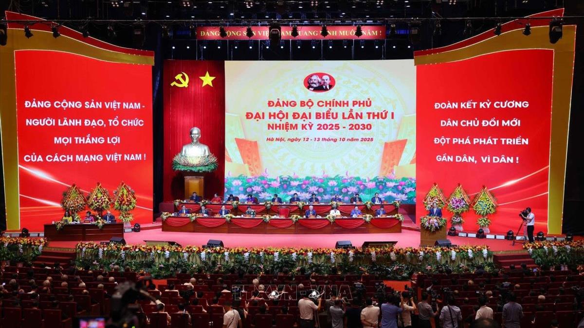 Đại hội đại biểu Đảng bộ Chính phủ lần thứ I, nhiệm kỳ 2025-2030