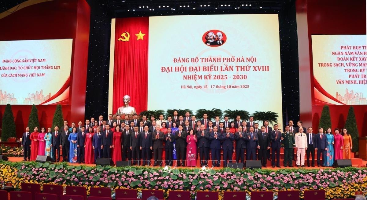 Đại hội đại biểu Đảng bộ thành phố Hà Nội lần thứ XVIII, nhiệm kỳ 2025-2030