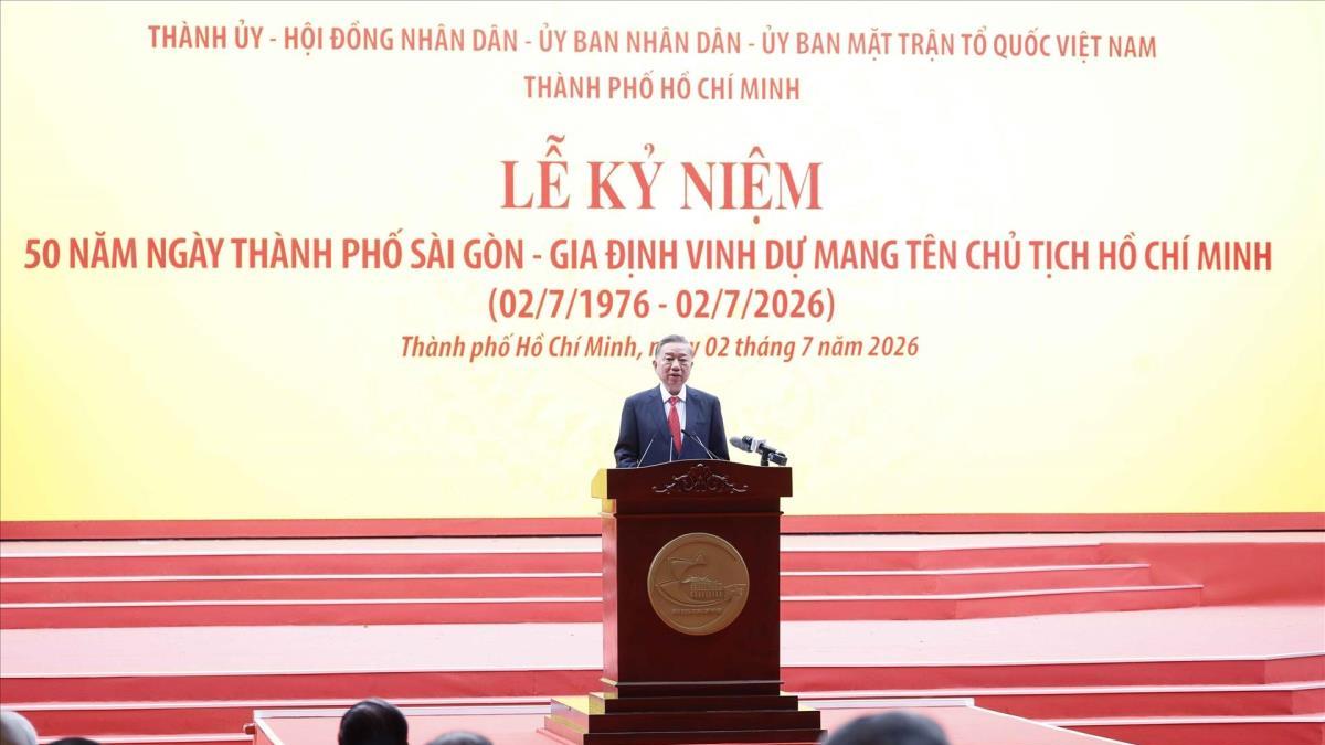 Lễ kỷ niệm 50 năm ngày thành phố Sài Gòn - Gia Định vinh dự mang tên Chủ tịch Hồ Chí Minh